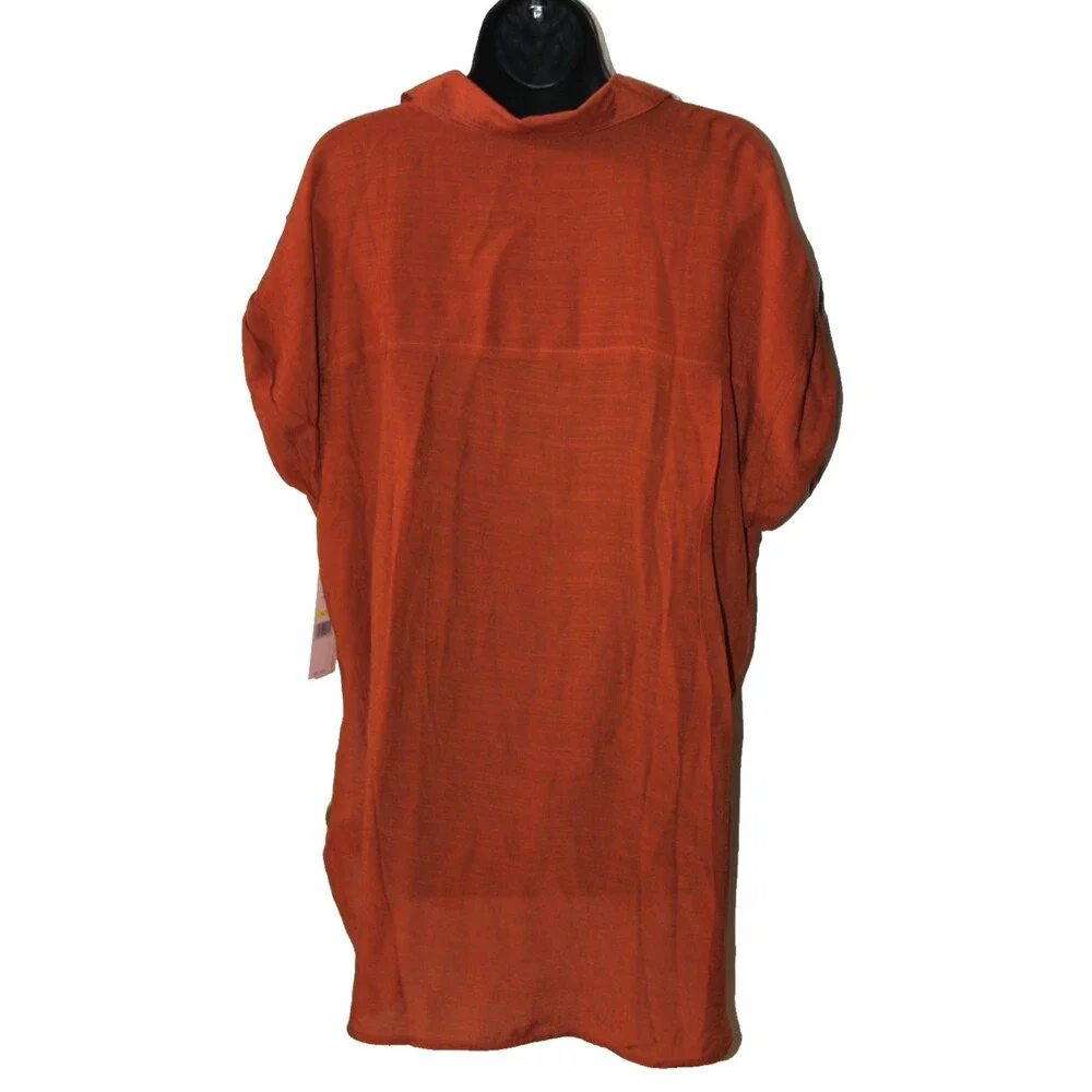 Nanette Lepore Gingerbread Tunic Blouse M Rayon Blend Long Sleeve Womens Top NWT - Picture 3 of 10